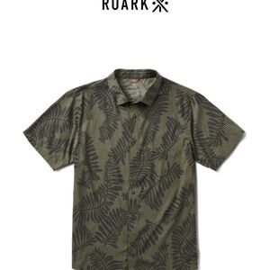 Roark Men's Green Breathable Stretch Patterned Shirt - Mens Medium NWT